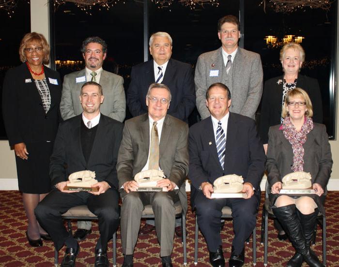 2012 Award Recipients: (Front) Carrie Wood, David Spigelmyer, Stephen Johnson, and Aaron Beatty, (Back) Lois Richards, Rawley Cogan, Ross Donahue, Brian Elias, and Anita McDonald